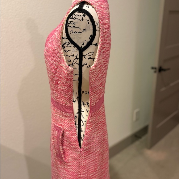 Milly Pink Textured Midi Dress - Picture 4 of 5